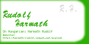rudolf harmath business card